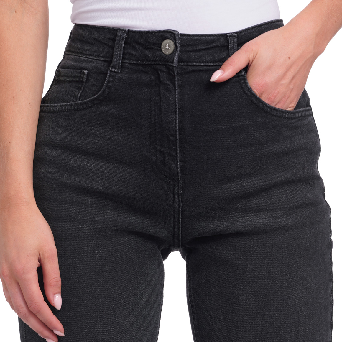 Damen Mom-Jeans mit Usd-Waschung