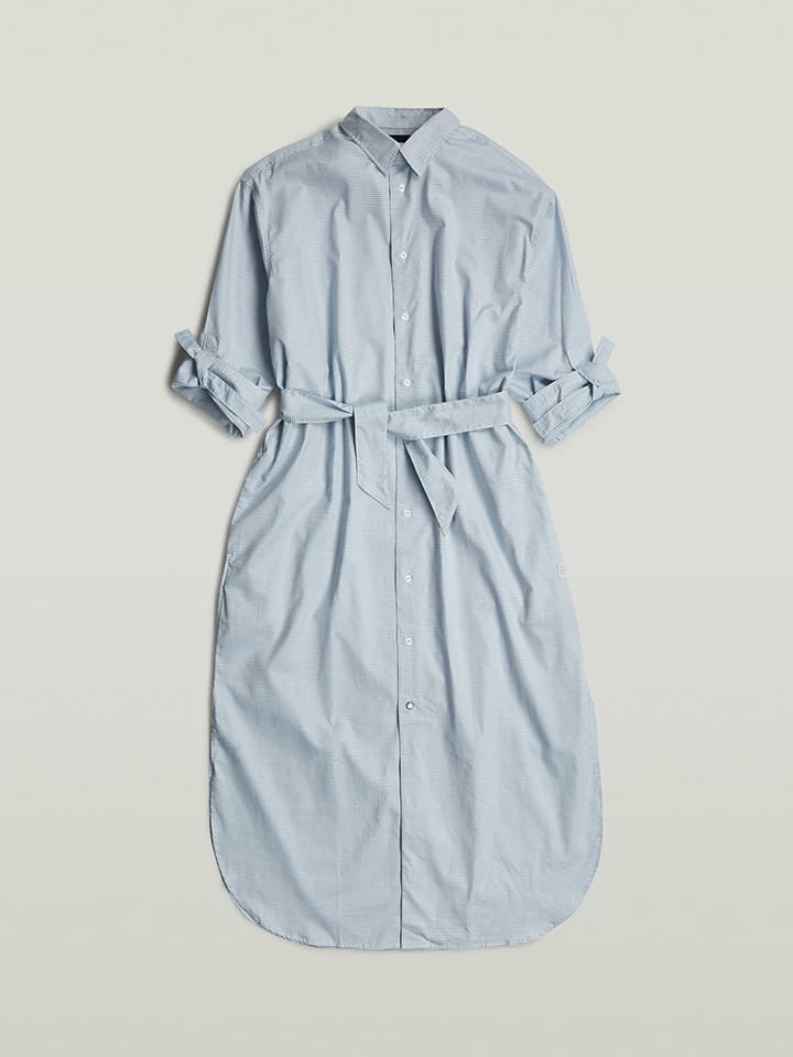 G-Star Hemdkleid in Hellblau günstig kaufen
