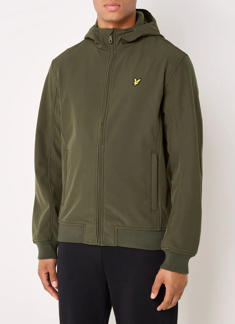 Μπουφάν Lyle & Scott softshell με κουκούλα και τσέπες με φερμουάρ