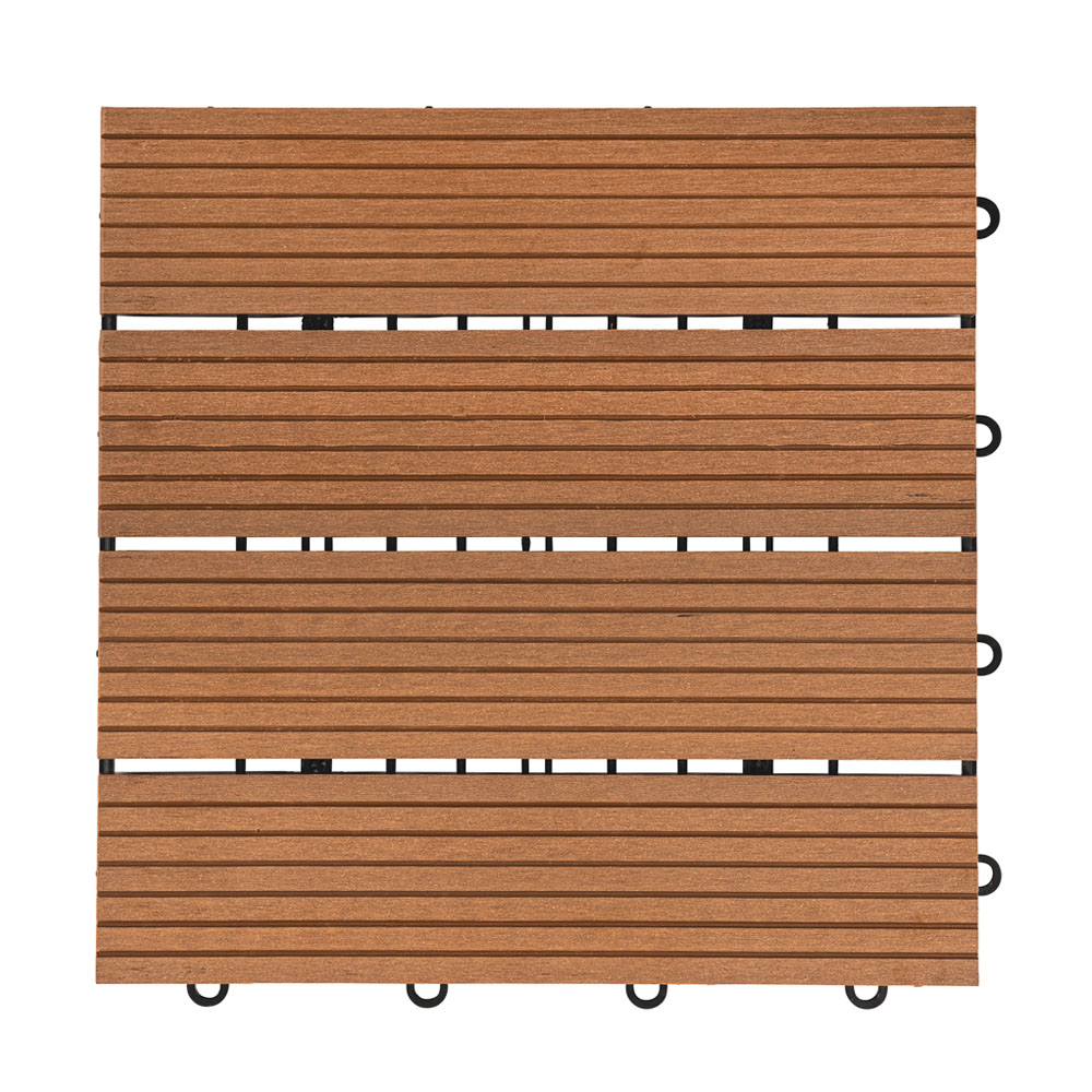 Home Deluxe WPC Holzfliesen BAVARO Hellbraun 12 m²