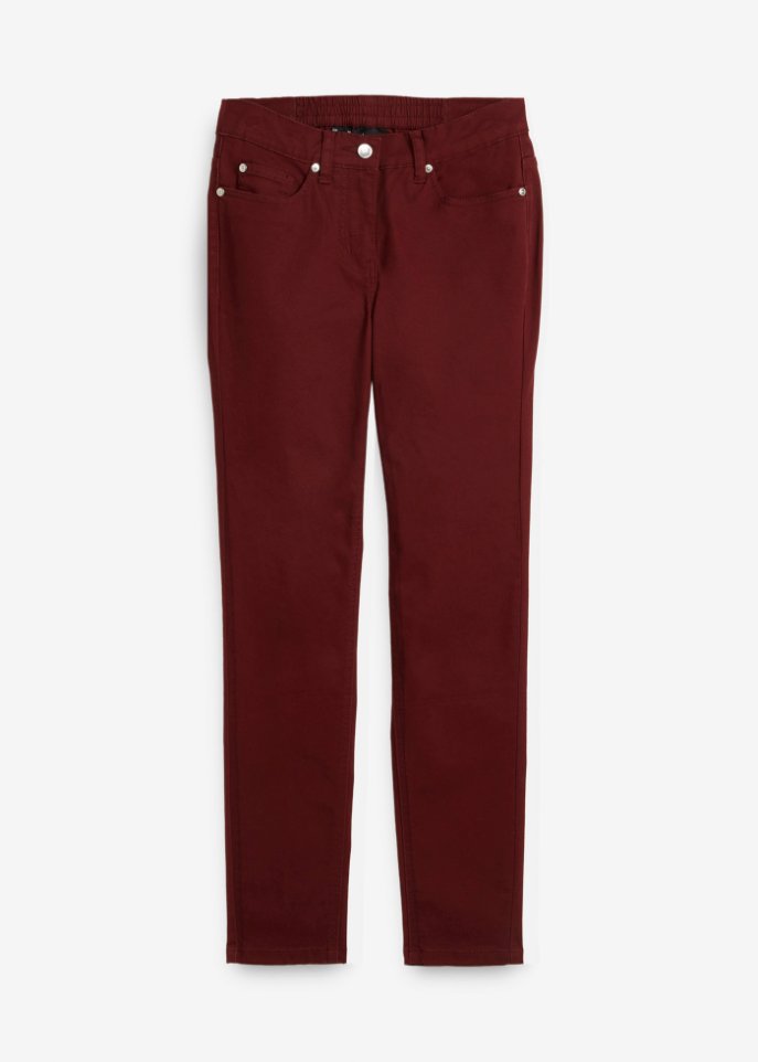 Twill-Hose mit Stretch und Bequembund, Slim Fit
