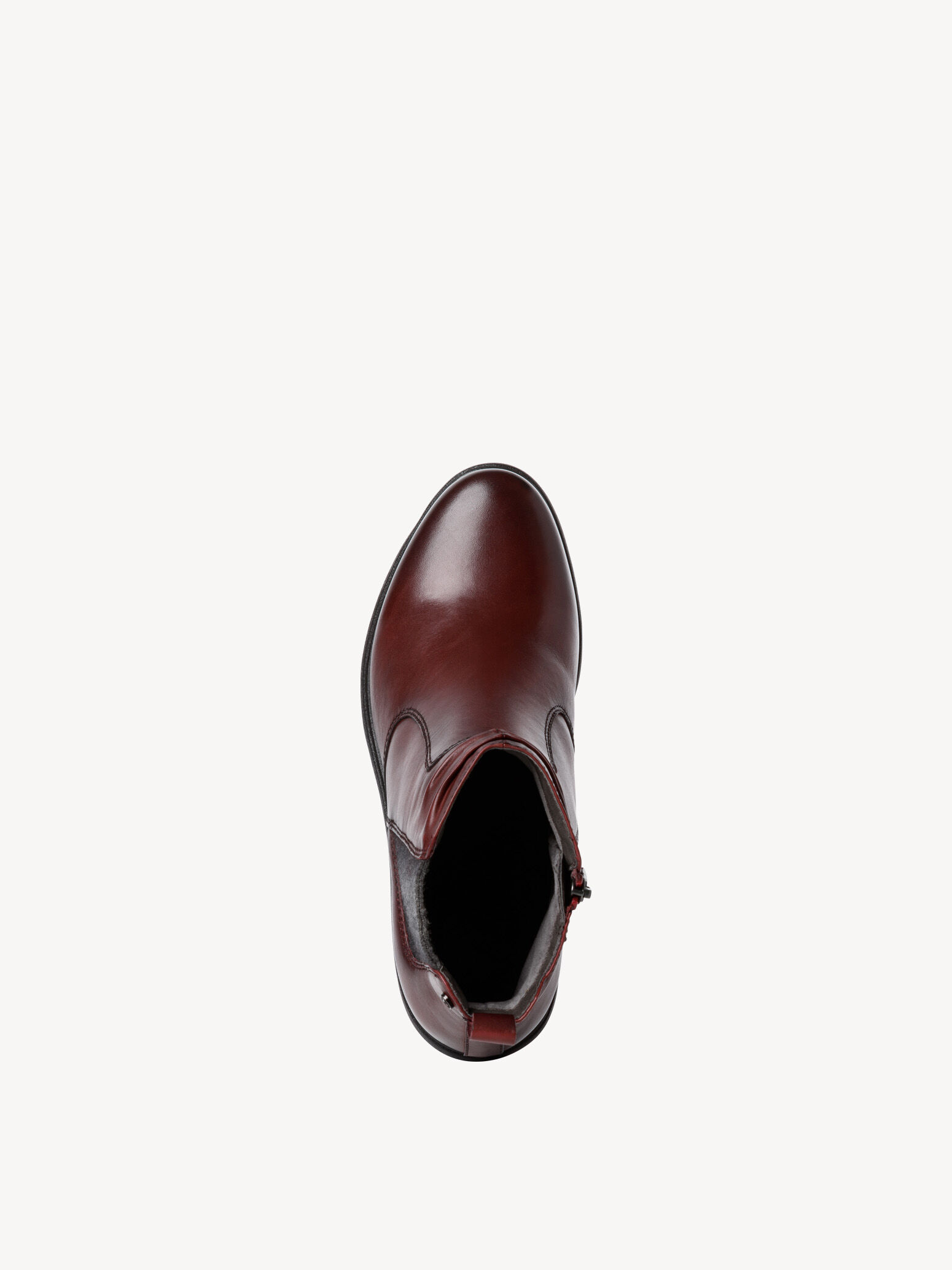 Bottine Chelsea en cuir - rouge