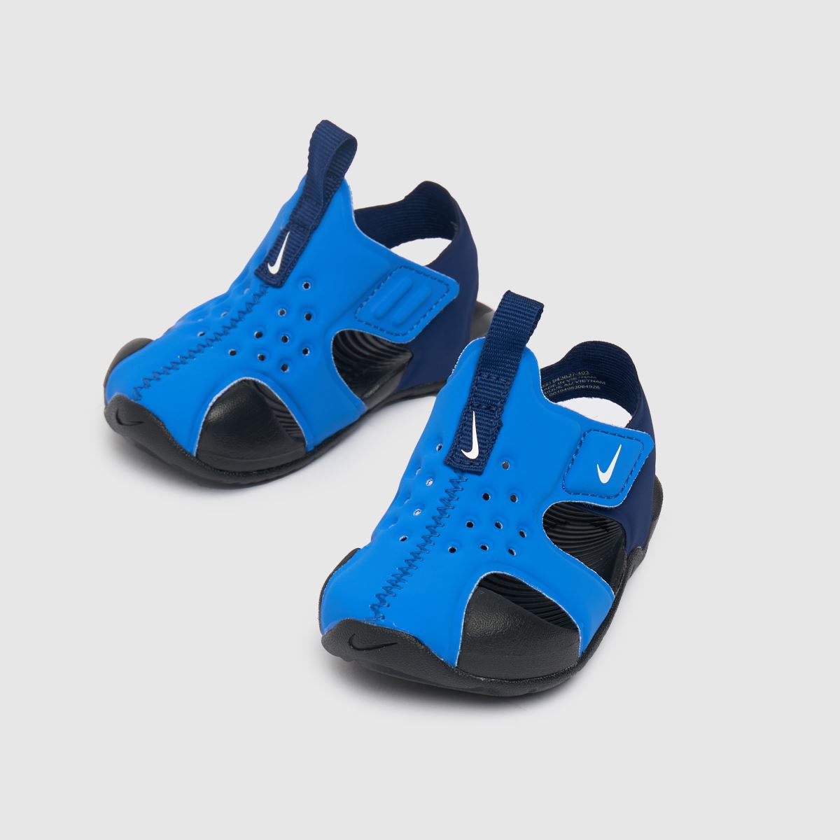 Nike blå Sunray Protect 2 pojkarsandaler för småbarn