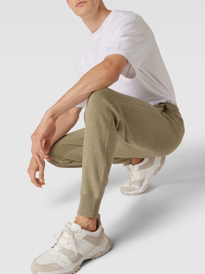 Sweatpants mit Schurwoll-Anteil Modell 'Onestino' in schilf