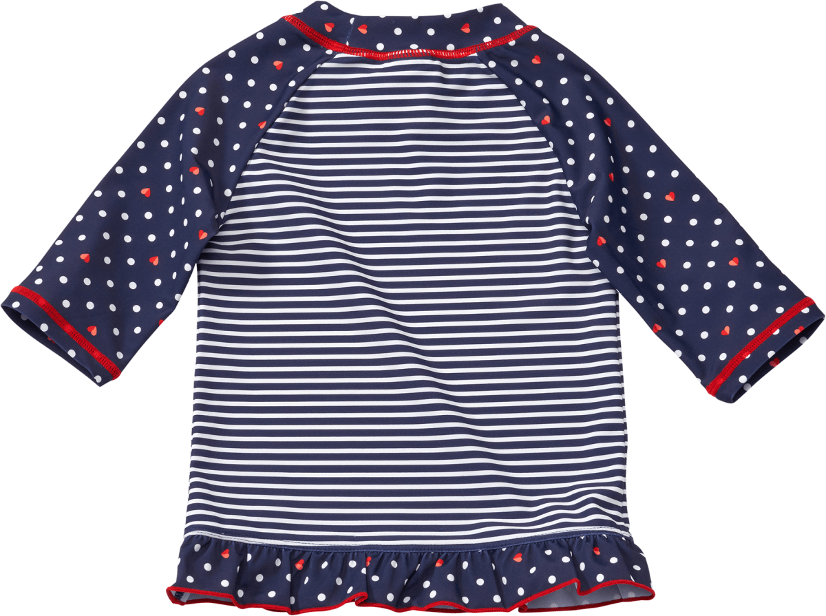 UV Shirt mit Herz-Motiv, grau, Gr. 86/92, 1 St