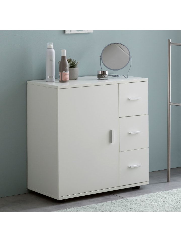 KADIMA DESIGN Badezimmerschrank, zeitlos, großer Stauraum, matt weiß, 60x65,5x33 cm günstig kaufen onesize