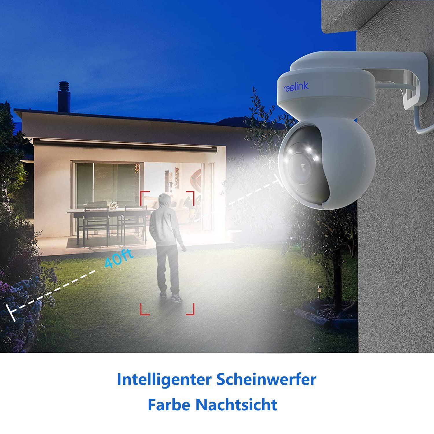 Reolink E1 Outdoor 5MP PTZ 2.4/5G WLAN IP Überwachungskamera (1-tlg., Außenbereich)