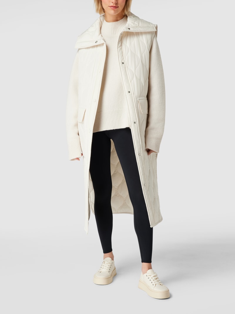 Steppweste mit Stehkragen in offwhite