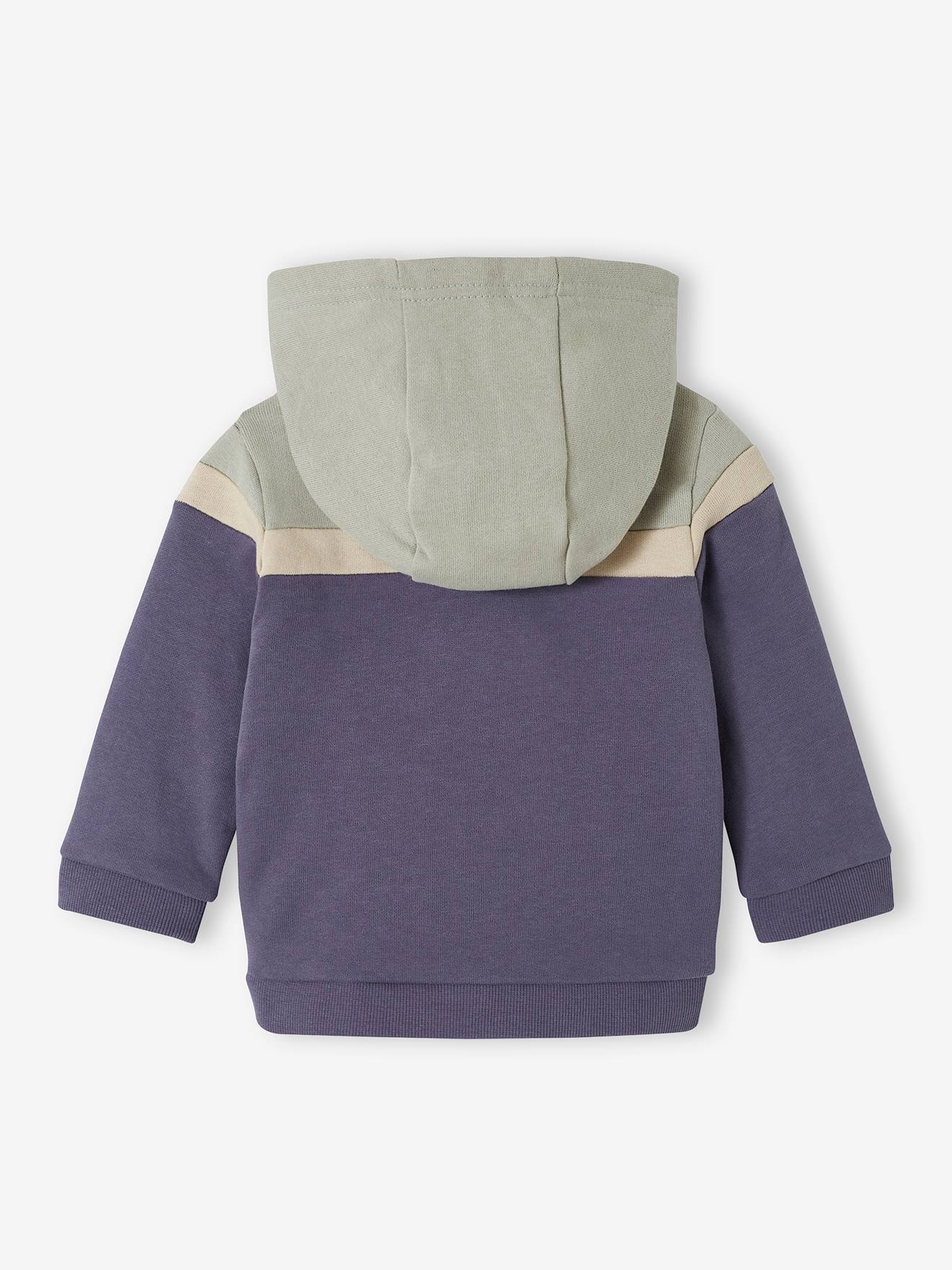 Vertbaudet Jungen Baby Kapuzensweatjacke Oeko-Tex - aqua