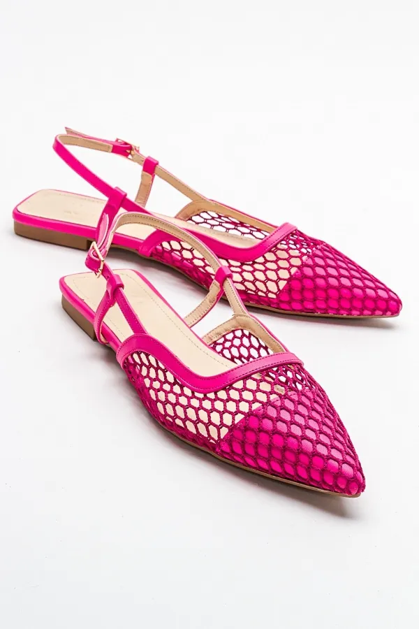 LuviShoes  BRACE Fuchsia Skin Damensandalen