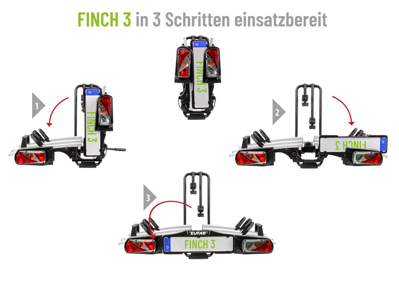 Eufab Kupplungs-Fahrradträger FINCH 3