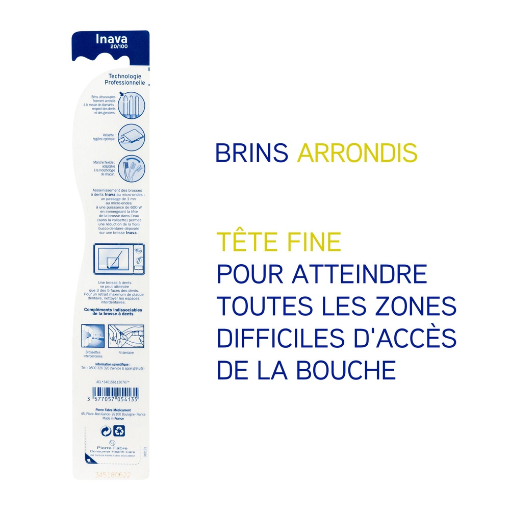 Oral Care INAVA Brosse à dents 20/100 Souple Brosse à dents