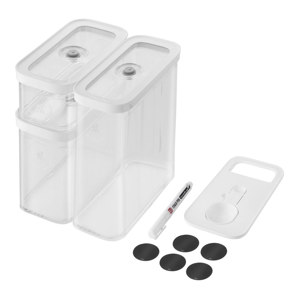CUBE Set, M / 5-tlg, Transparent-Weiß