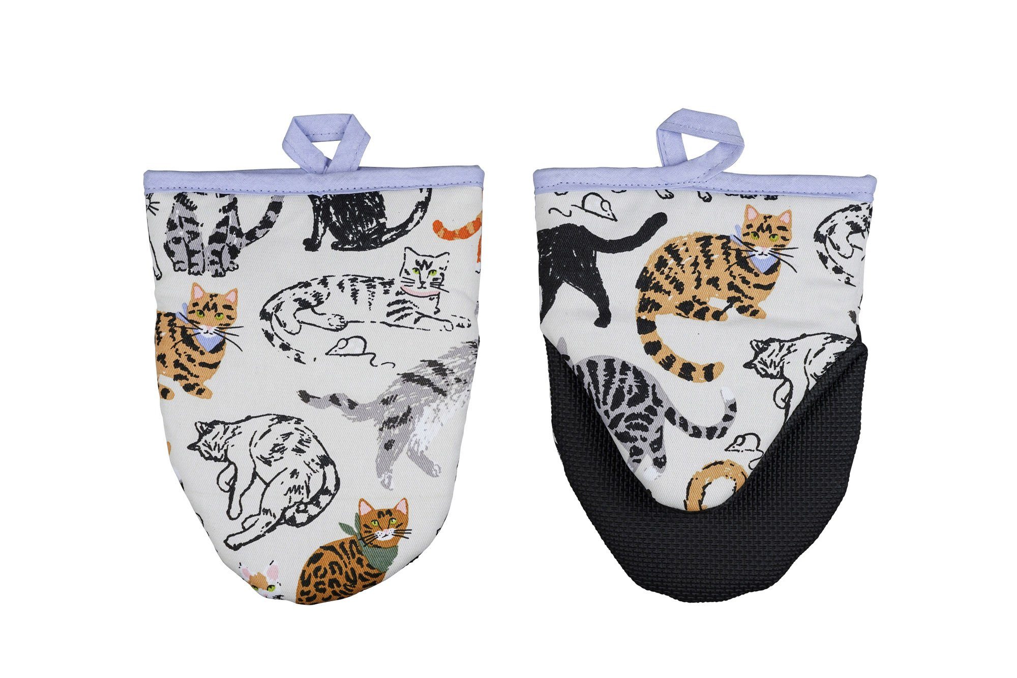 Ulster Weavers Topfhandschuhe Feline Friends, (Set, 2-tlg., bestehend aus 2x Topfhandschuhen), mit Neopren, wattiert, Größe: ca.17x14,5 cm