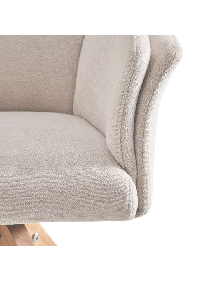 B&D Home Drehstuhl DAISY in Cremeweiß - (B)62 x (H)86 x (T)63 cm günstig kaufen onesize