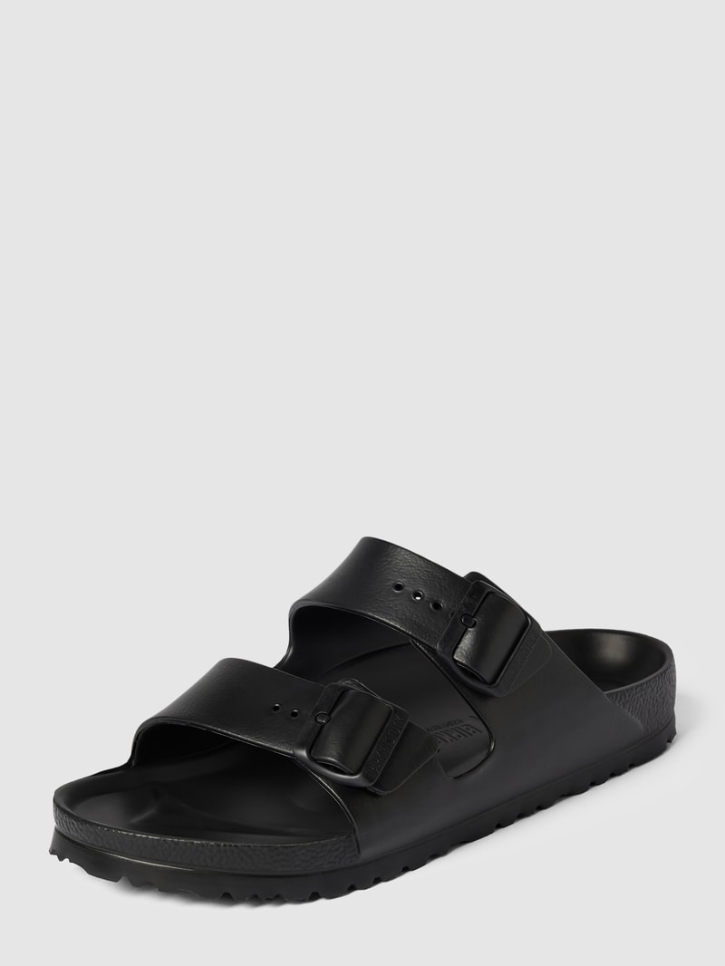Sandalen mit Dornschließe Modell 'EVA' in schwarz