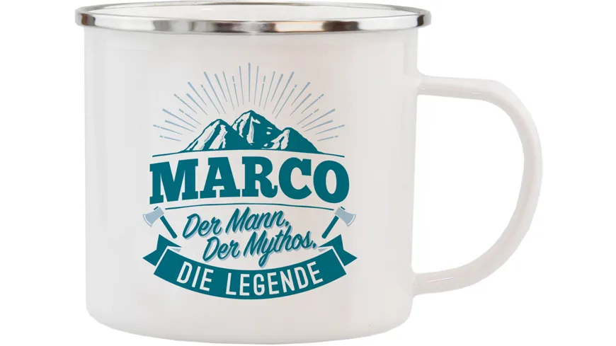 H&H Echter Kerl Emaille-Becher Marco