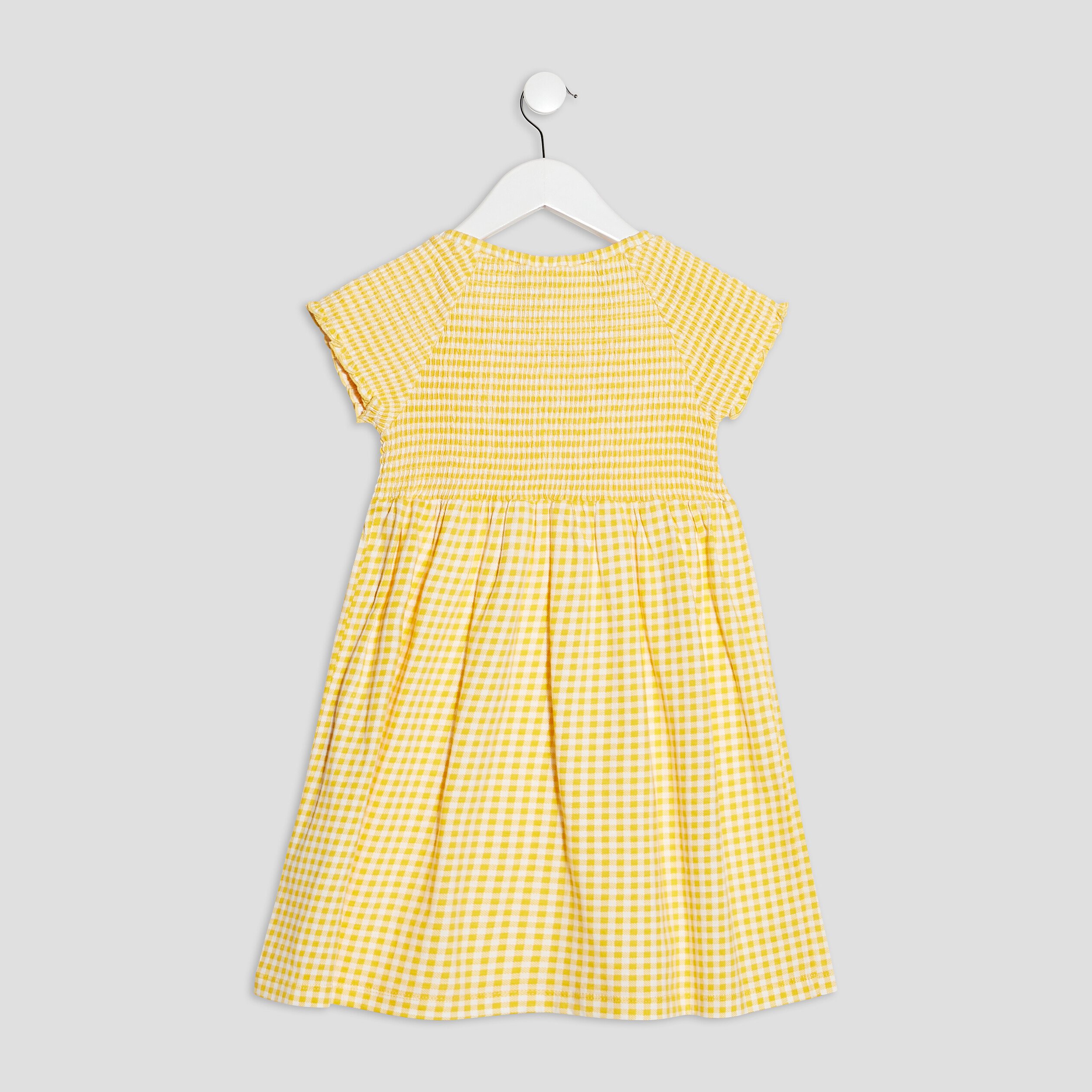 Robe évasée smockée Creeks ecru fille | La Halle