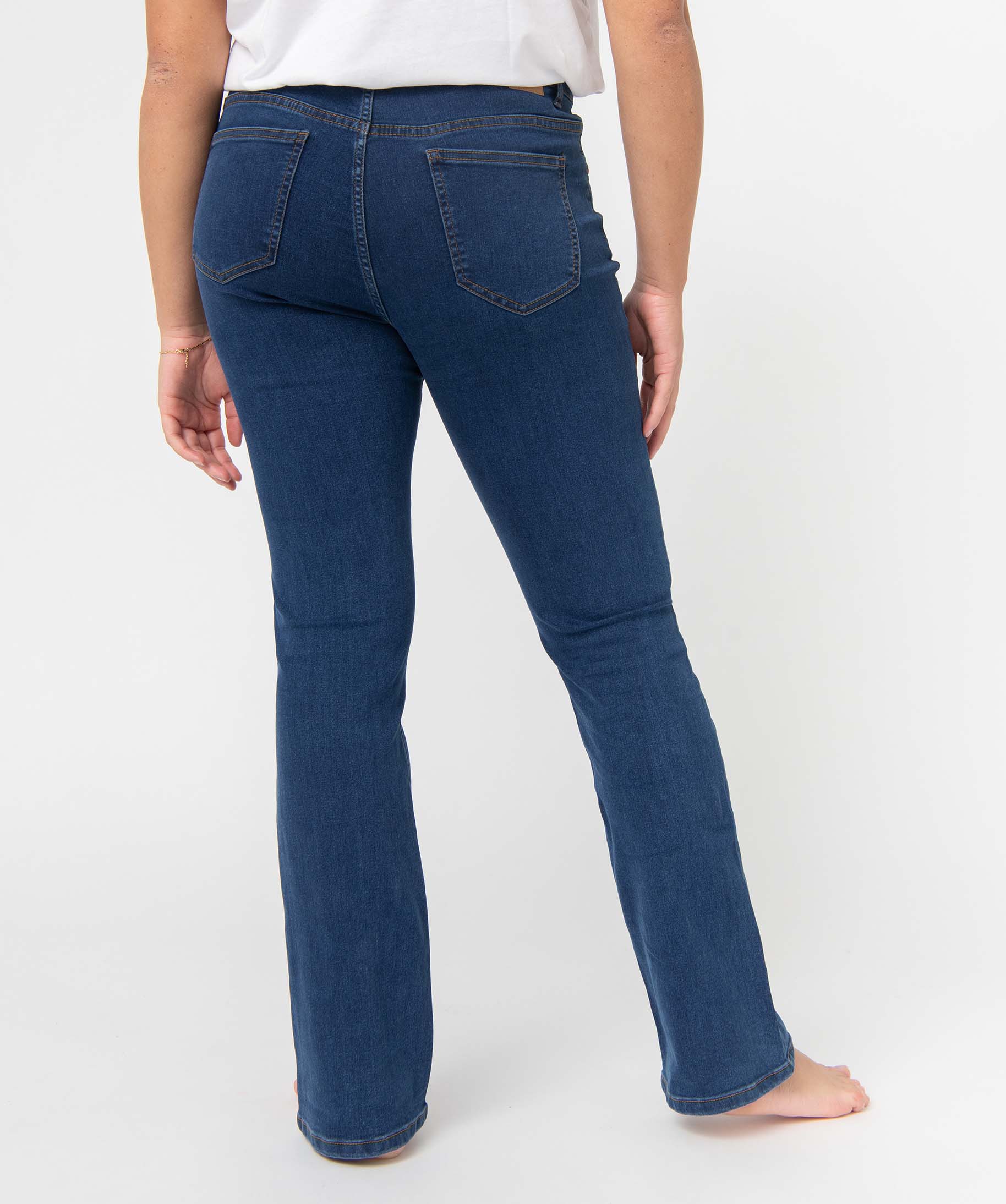 Jean femme coupe Bootcut stretch brut | GEMO