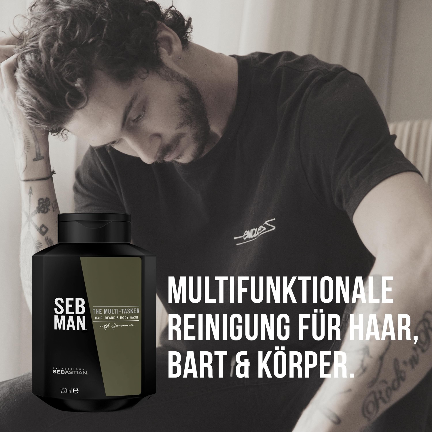 The Multitasker 3 in 1 Hair. Beard & Body Wash