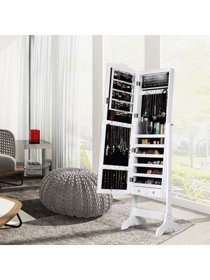 COSTWAY Schmuckschrank mit LED in Weiß günstig kaufen onesize