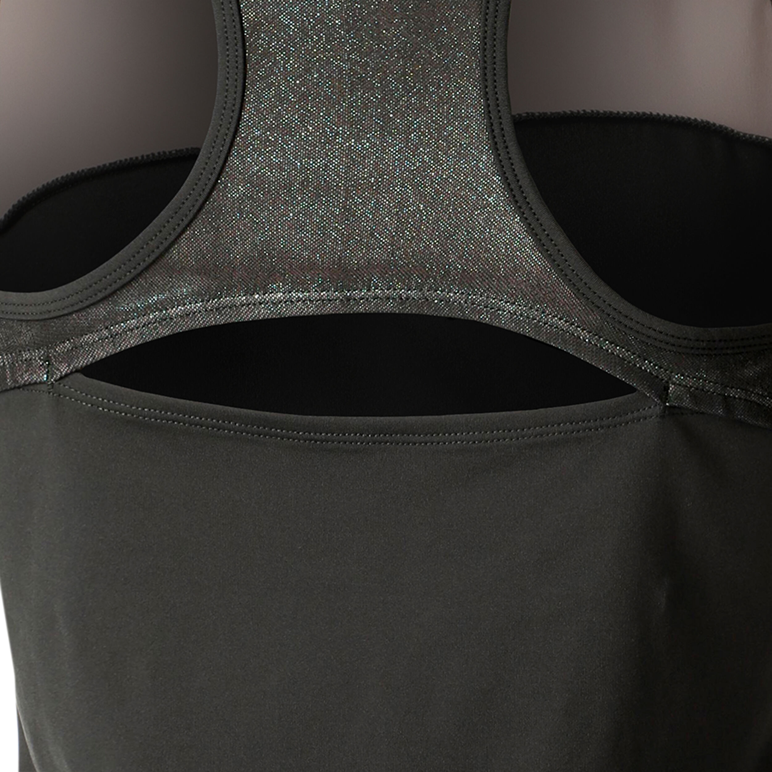Sparkle Racerback Tank-Top Damen - Anthrazit