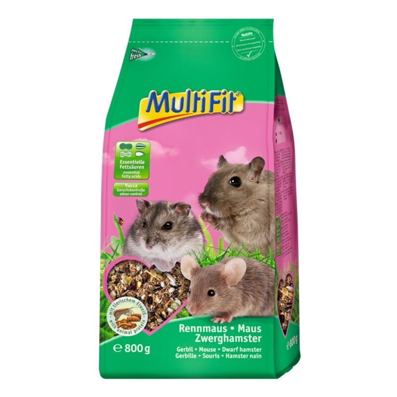 MultiFit Hauptfutter MultiFit Nagerfutter für Maus, Rennmaus und Zwerghamster 800 g