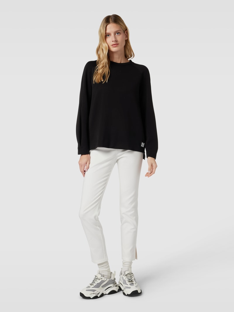 Sweatshirt mit Label-Patch in black