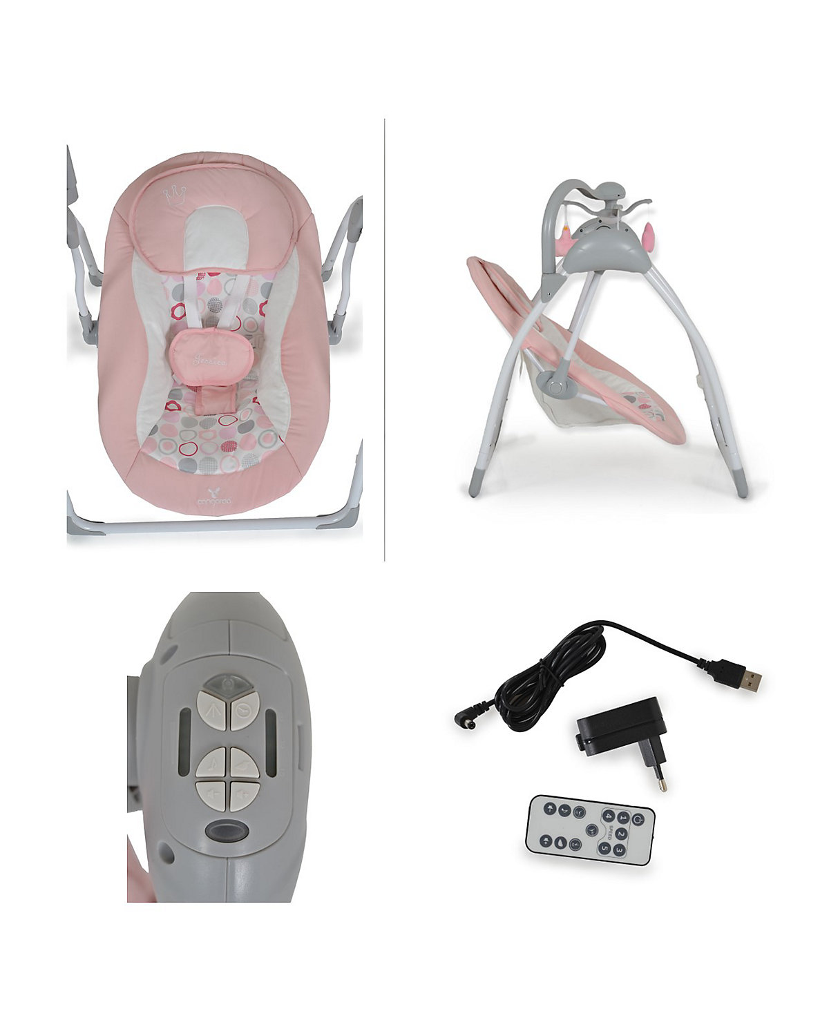 Babywippe elektrisch Jessica Spielbogen Musikfunktion Schaukelfunktion Babywippen