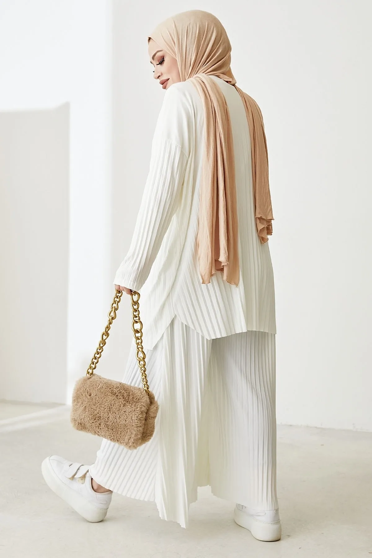 InStyle  Mila Faltenhosen-Tunika-Doppelset - Weiß