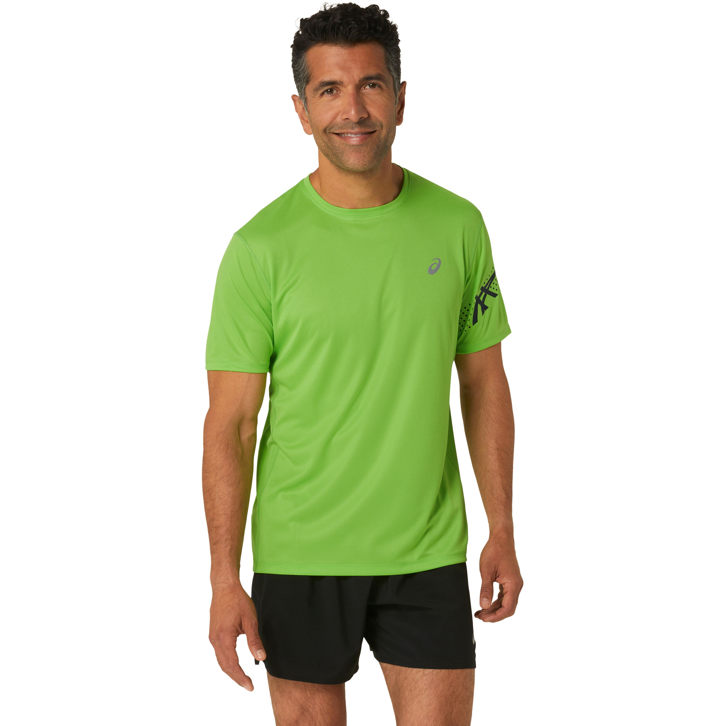 Icon Laufshirt Herren - Limette, Blau