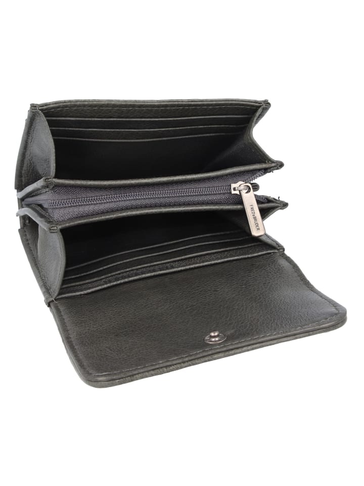 FREDs BRUDER Enna Geldbörse Leder 12 cm in anthracite günstig kaufen onesize