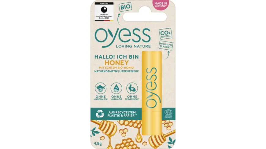 OYESS Lippenbalsamstift Honey 4.8 g