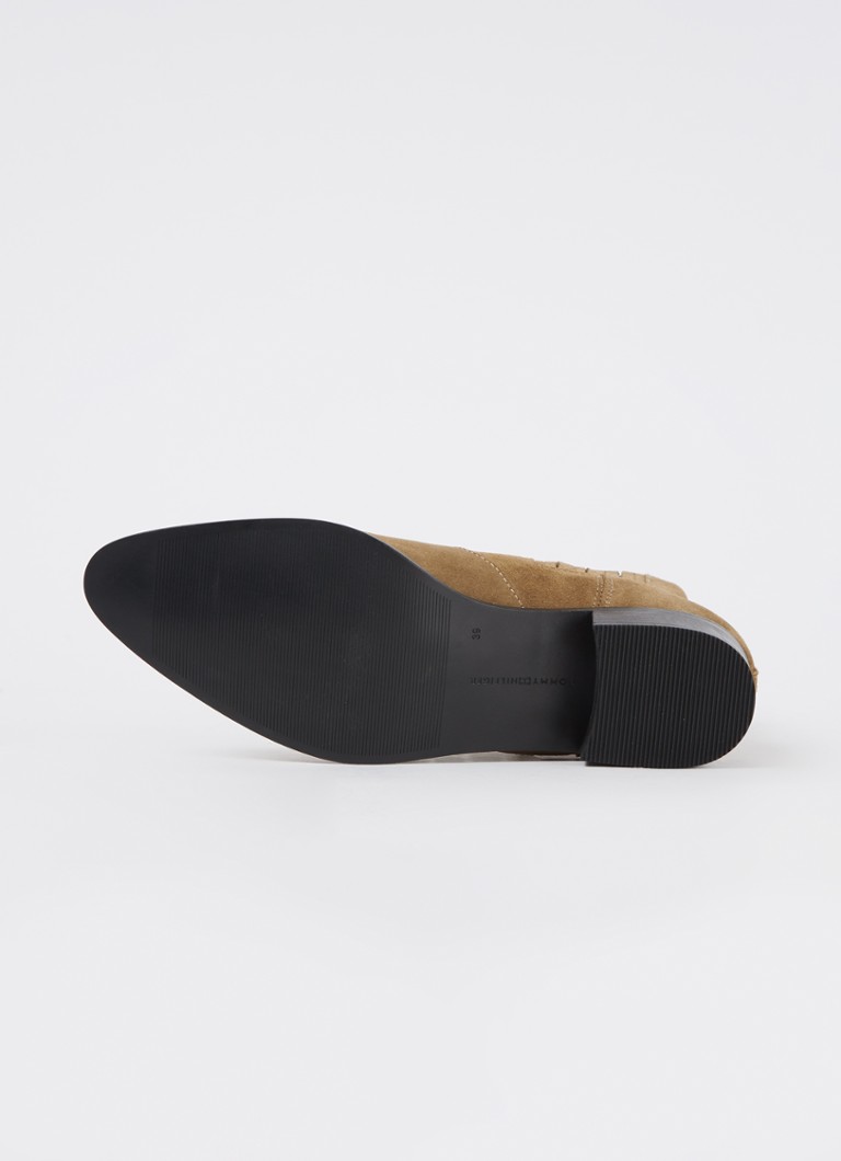 Ghete Tommy Hilfiger din piele întoarsă cu logo
