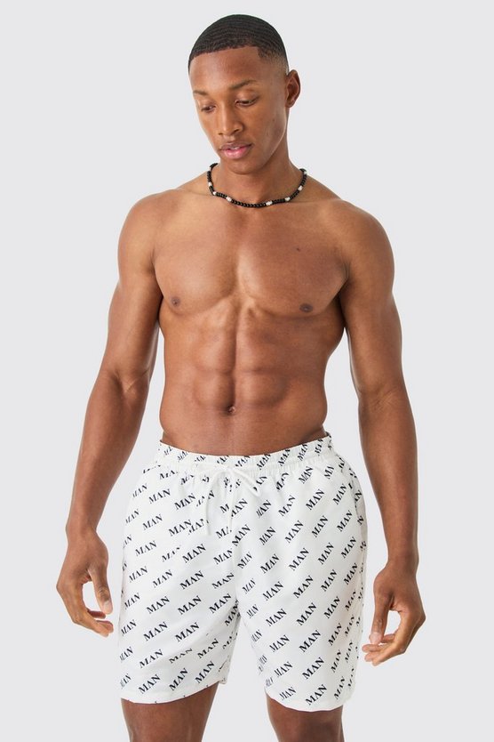 Mittellange Man Badehose