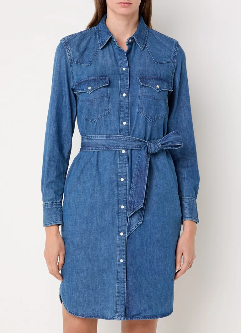 Rochie scurtă Ralph Lauren cu trifoi și curea legată
