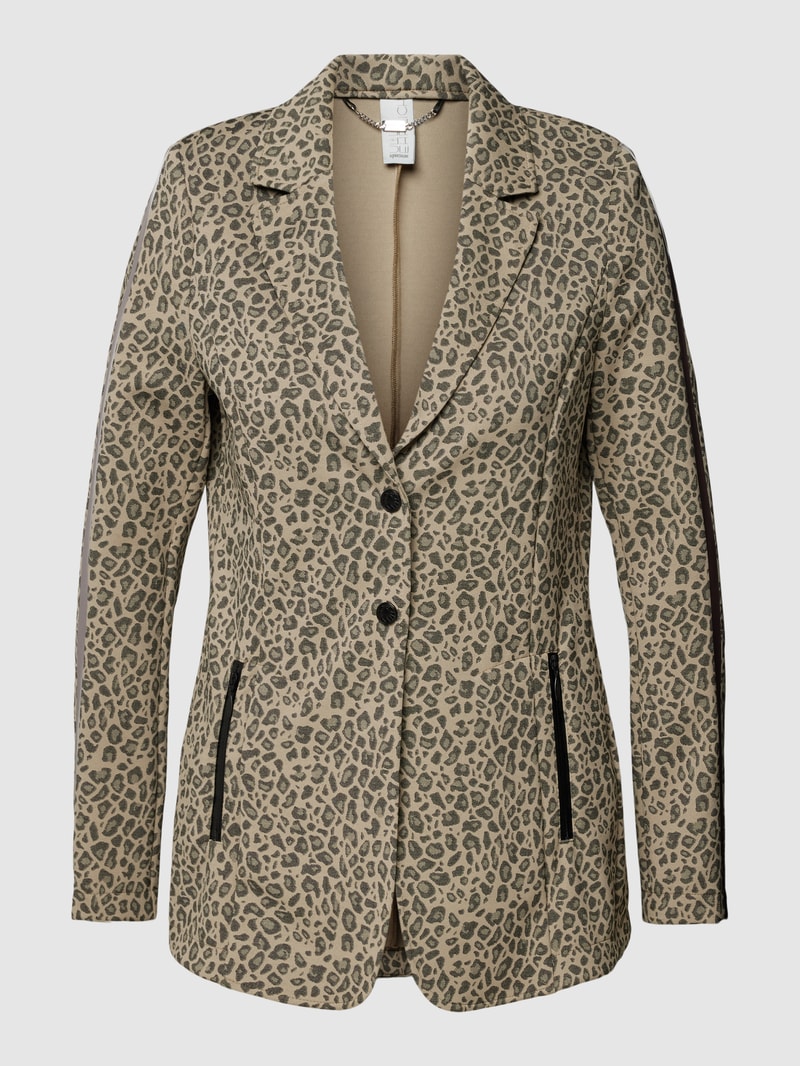 Blazer mit Animal-Print in sand