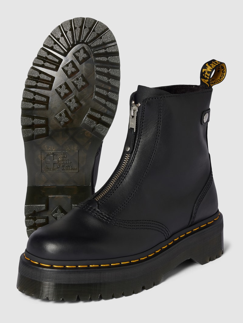 Stiefel mit Reißverschluss Modell 'Jetta' in schwarz