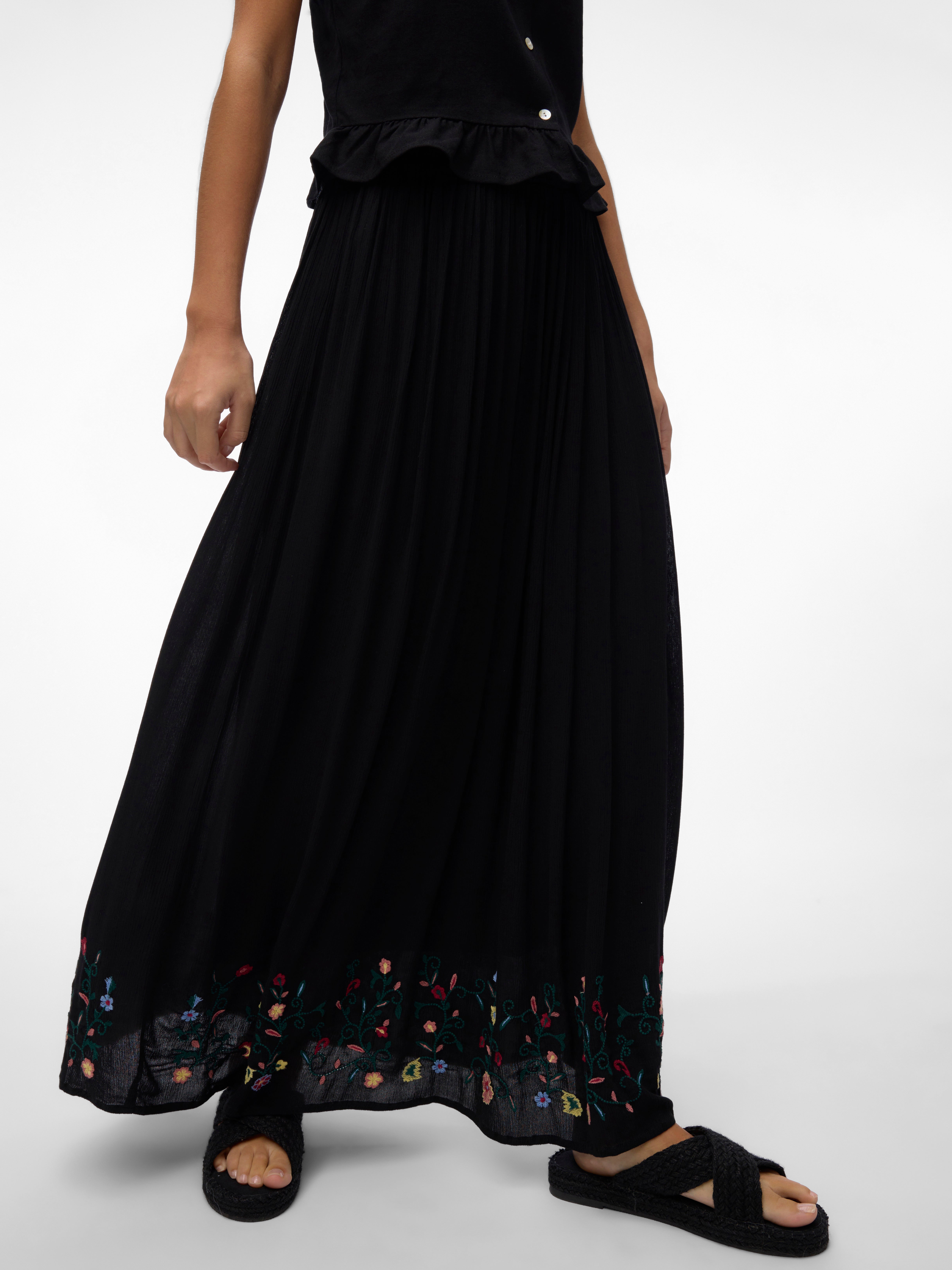 VMSINA Hohe Taille Langer Rock