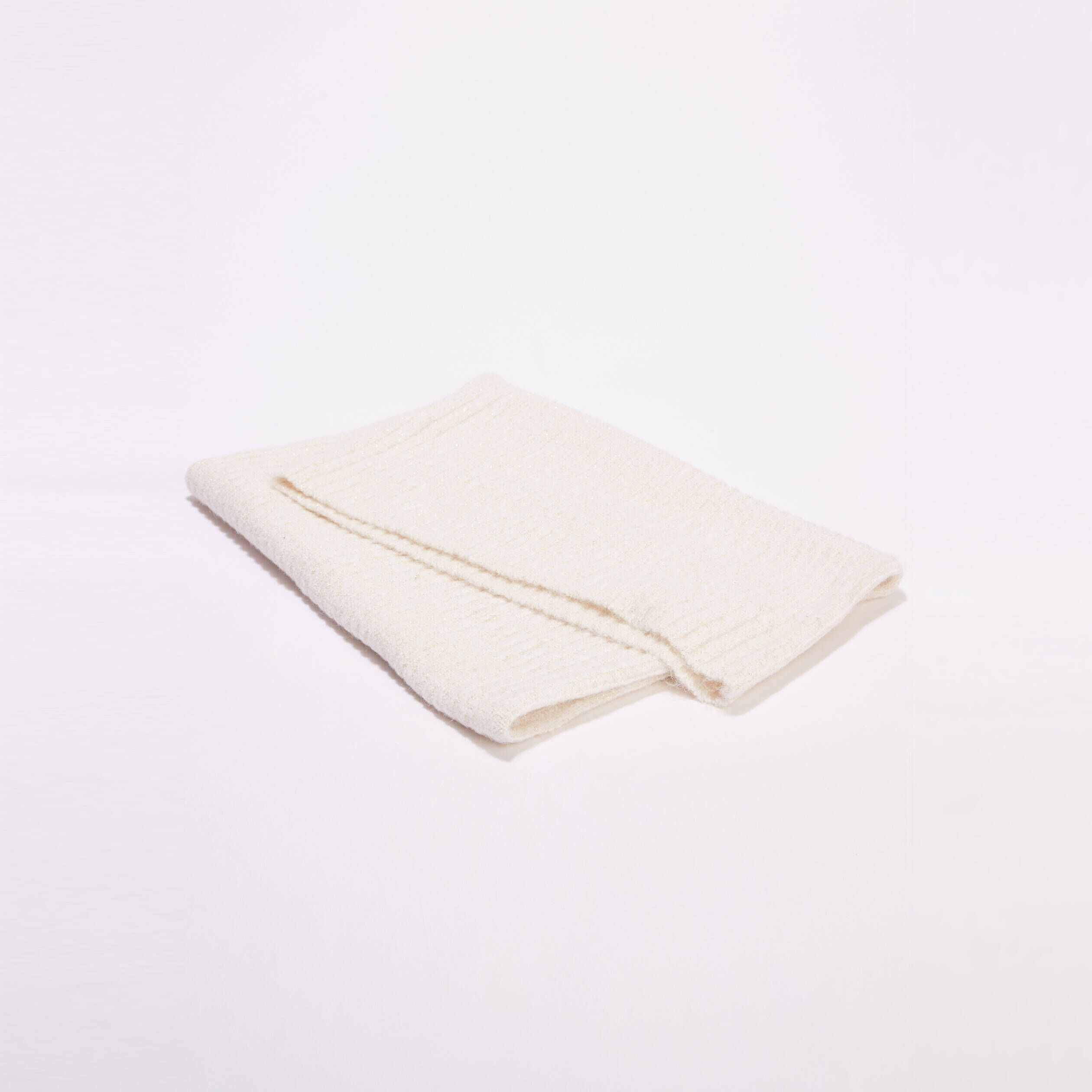 Snood tricoté côtelé ecru femme | Cache Cache