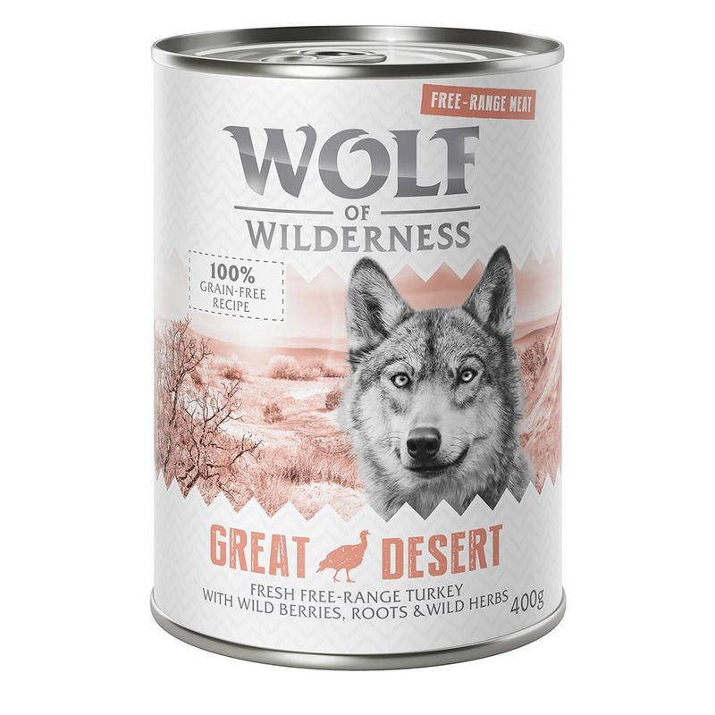 Sparpaket 12 x 400 g Wolf of Wilderness 'Freiland-Fleisch'