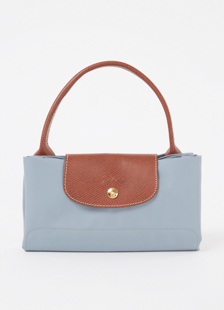Geantă Longchamp Le Pliage Original, mărimea M, cu detalii din piele.