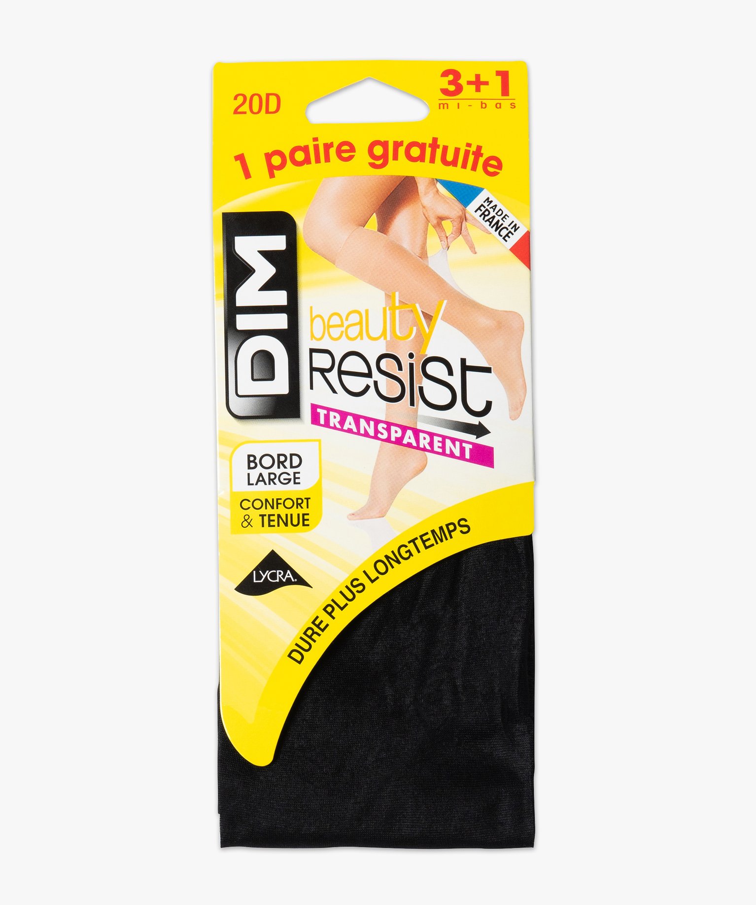 Mi-bas femme transparents Beauty Resist (lot de 4) - Dim noir | GEMO