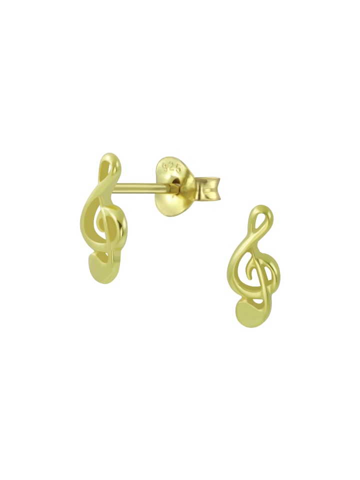 Alexander York Ohrstecker NOTENSCHLÜSSEL XS in Gold aus 925 Sterling Silber, 2-tlg. günstig kaufen onesize