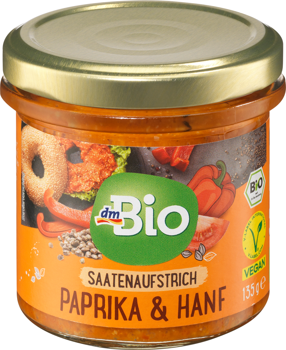 Brotaufstrich, Saatenaufstrich Paprika & Hanf, 135 g