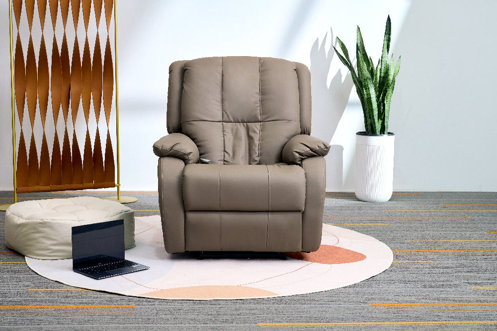 Happy Home Elektrischer Massagesessel mit autom. Rücken- und Beinanhebung & 3D-Mechanismus HWP73-BRN braun
