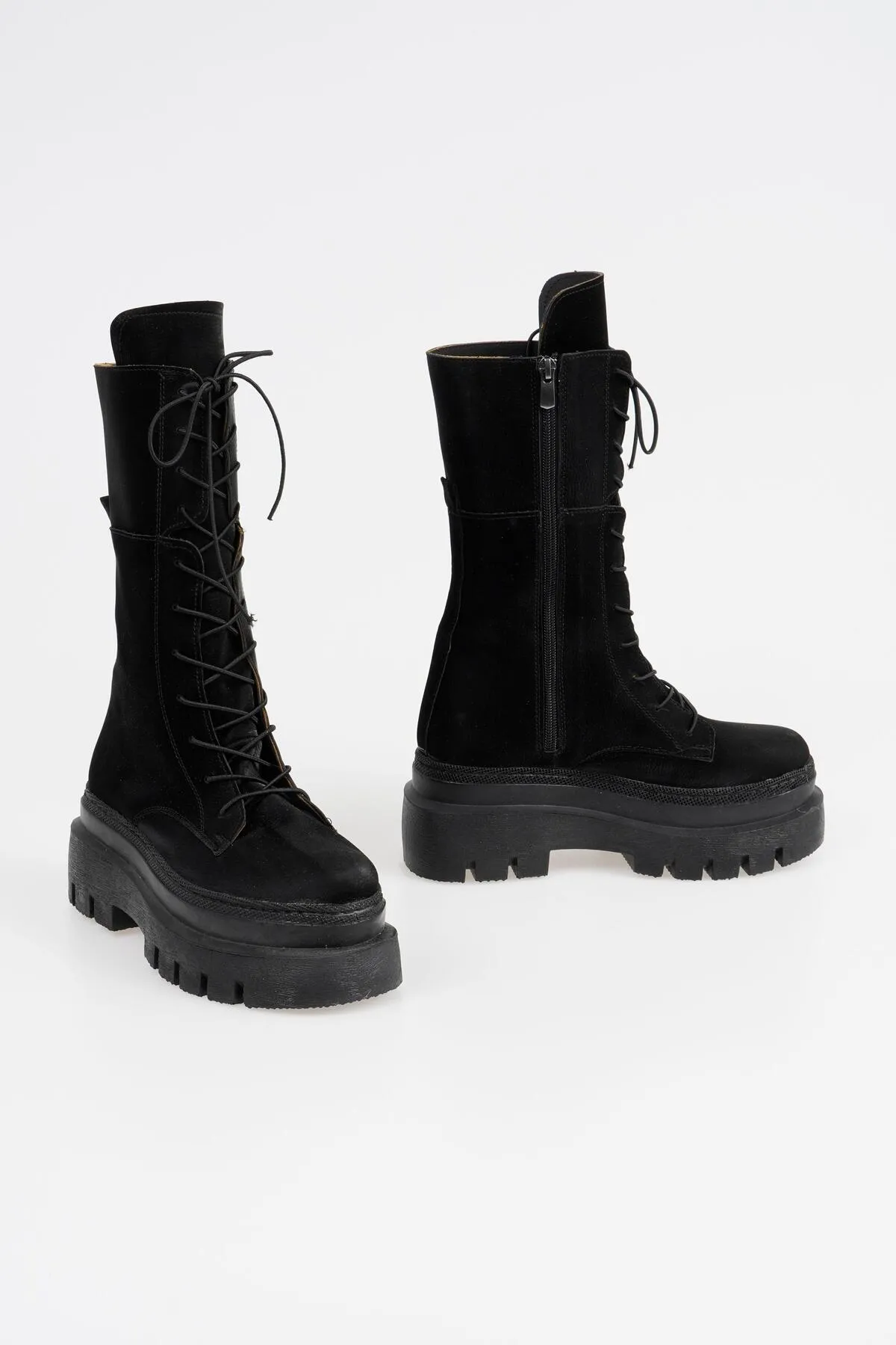 CZ London  Damen-Schnürstiefel, Winterschuhe mit Plateausohle