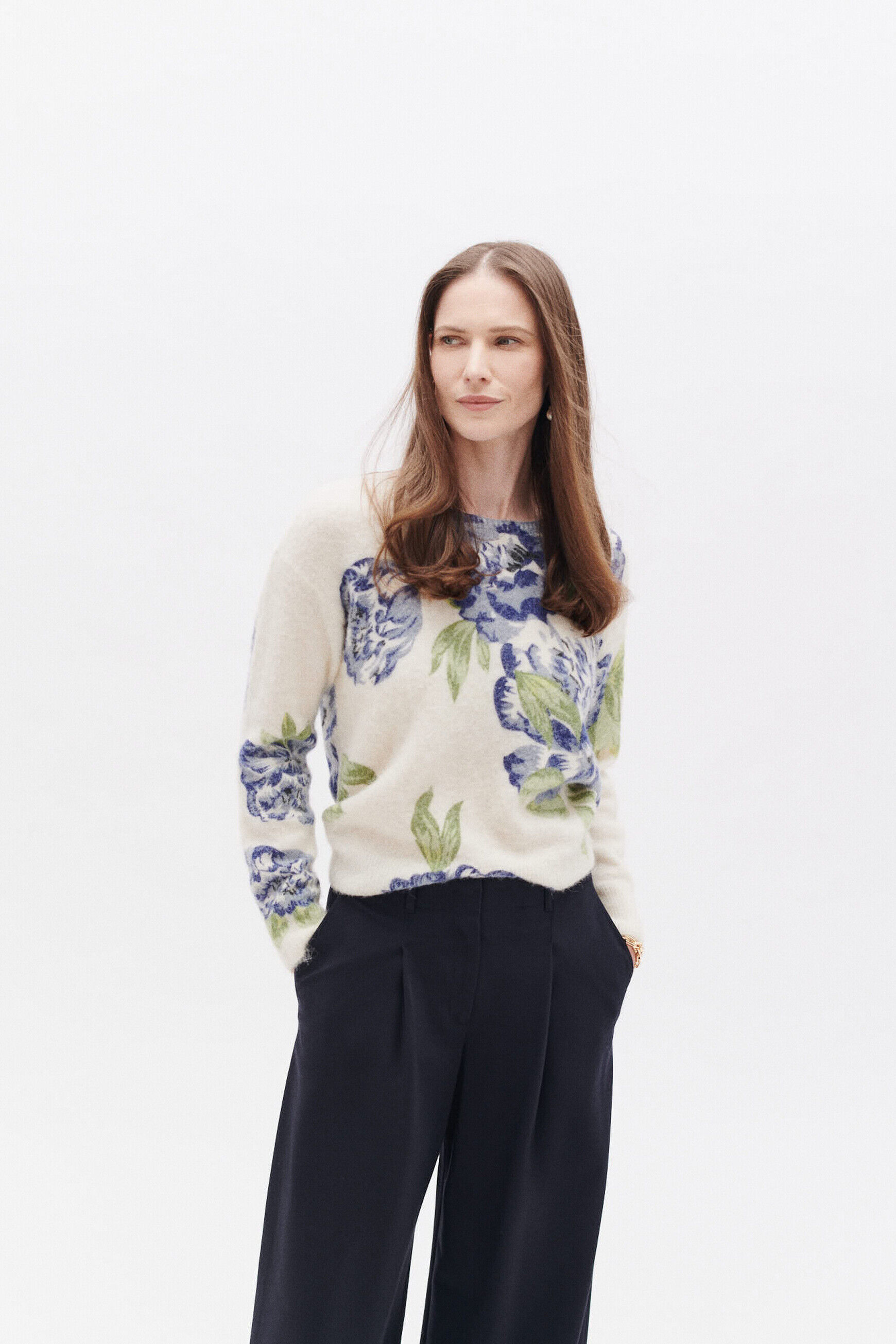 Pull manolia bleu ciel femme