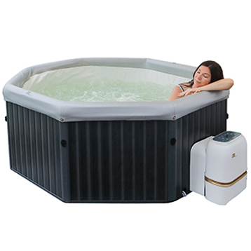 PureHaven MSpa PureHaven aufblasbarer Whirlpool 193x193x76 cm für 6 Personen selbstreinigend inkl. Filterkatuschen und Abdeckung Leergewicht 24 kg