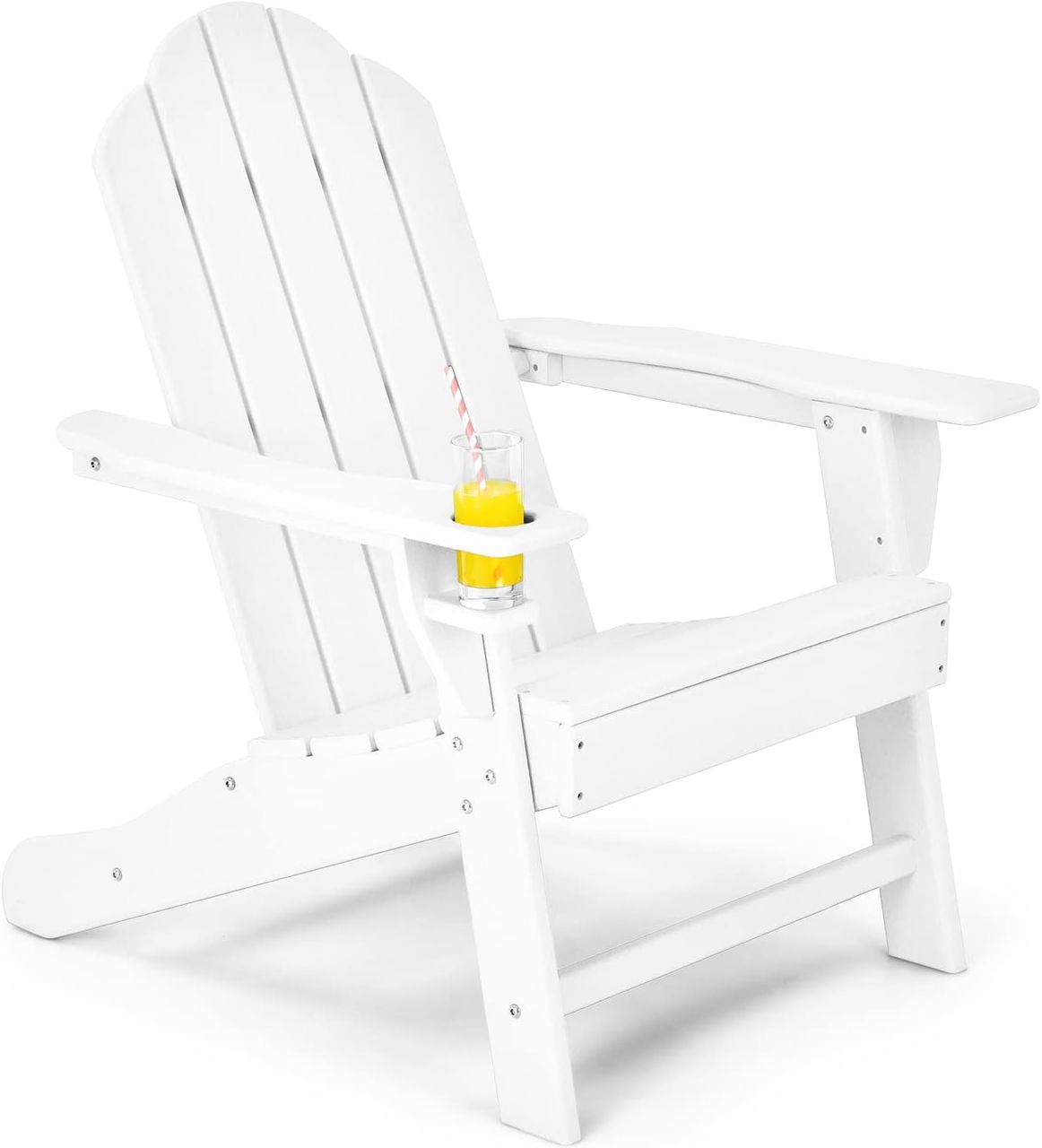 Costway Adirondack Stuhl mit Getränkehalter